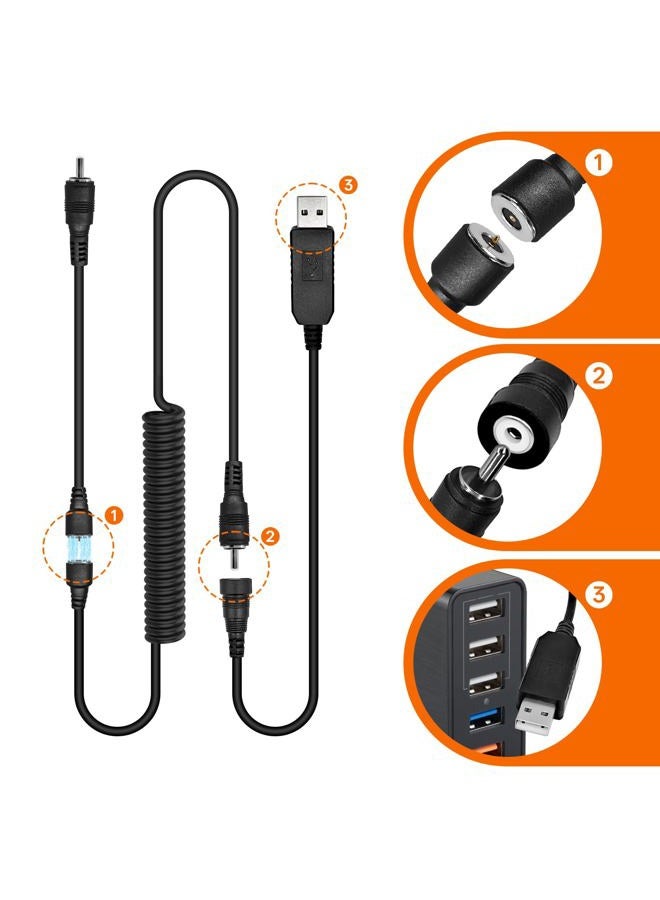 CHolic USB Port Magnetic Power Cord, Snowmobile Helmet Heated Shield Cord 12v USB RCA Plug for Heated Most Electric Shields, Helmet, Visor Port (Kit) - Image 5
