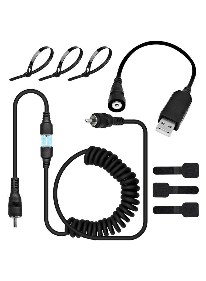 CHolic USB Port Magnetic Power Cord, Snowmobile Helmet Heated Shield Cord 12v USB RCA Plug for Heated Most Electric Shields, Helmet, Visor Port (Kit) - Image 1