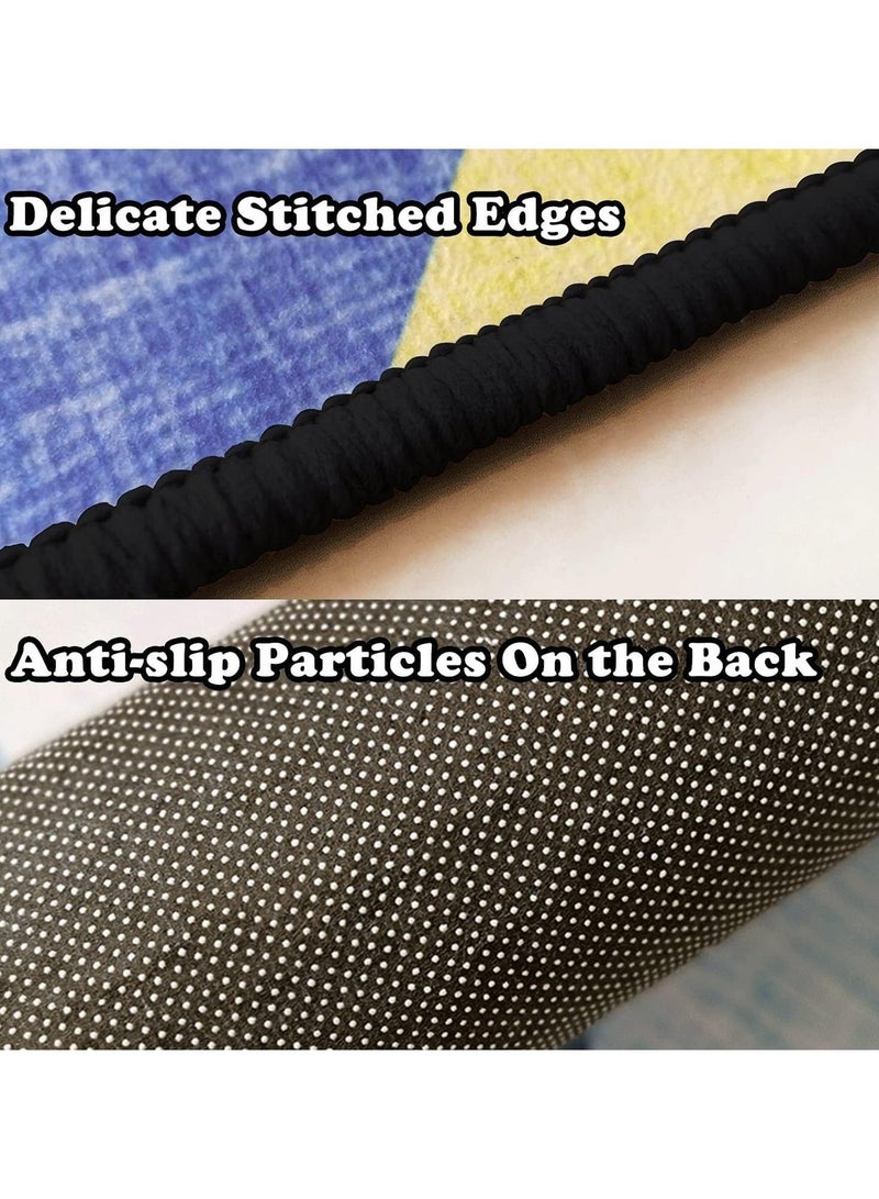 أنمي سجادة بوهيمية 140 × 200 سم، بساط غير قابل للانزلاق قابل للطي والغسيل لتزيين المنزل - لغرفة المعيشة وغرفة النوم - Image 4