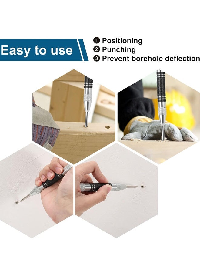 2PCS 5 Inch Spring Loaded Automatic Center Punch For Metal Wood Glass Plastic Marking - Image 5