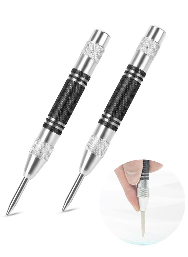 2PCS 5 Inch Spring Loaded Automatic Center Punch For Metal Wood Glass Plastic Marking - Image 1