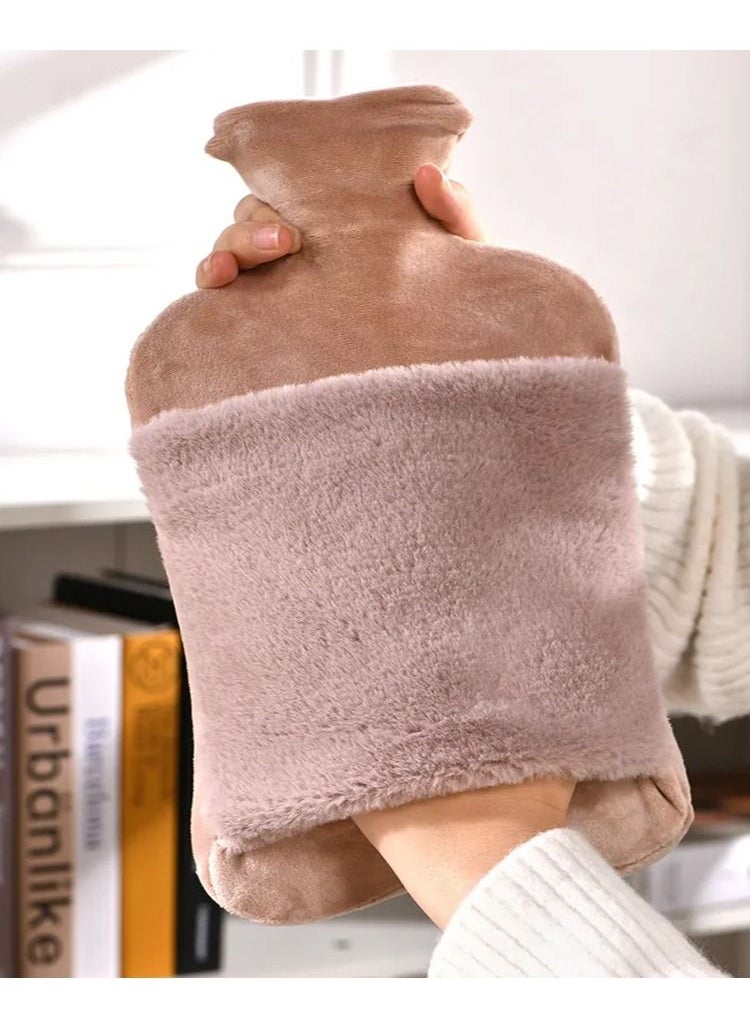 Sunflower - Hot Water Bottle with Soft Hand Pocket Cover Soft Plush Hand Waist Warmer Cover 1.8L Large Capacity Hot Water Bag for Pain Relief Neck & Shoulders Feet Warmer, Menstrual Cramps, Hot & Cold - Image 1