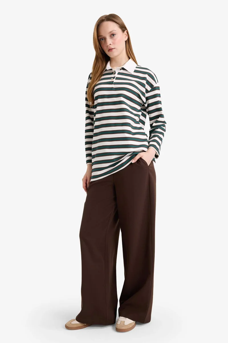 ديفاكتو Wide Straight Leg Trousers