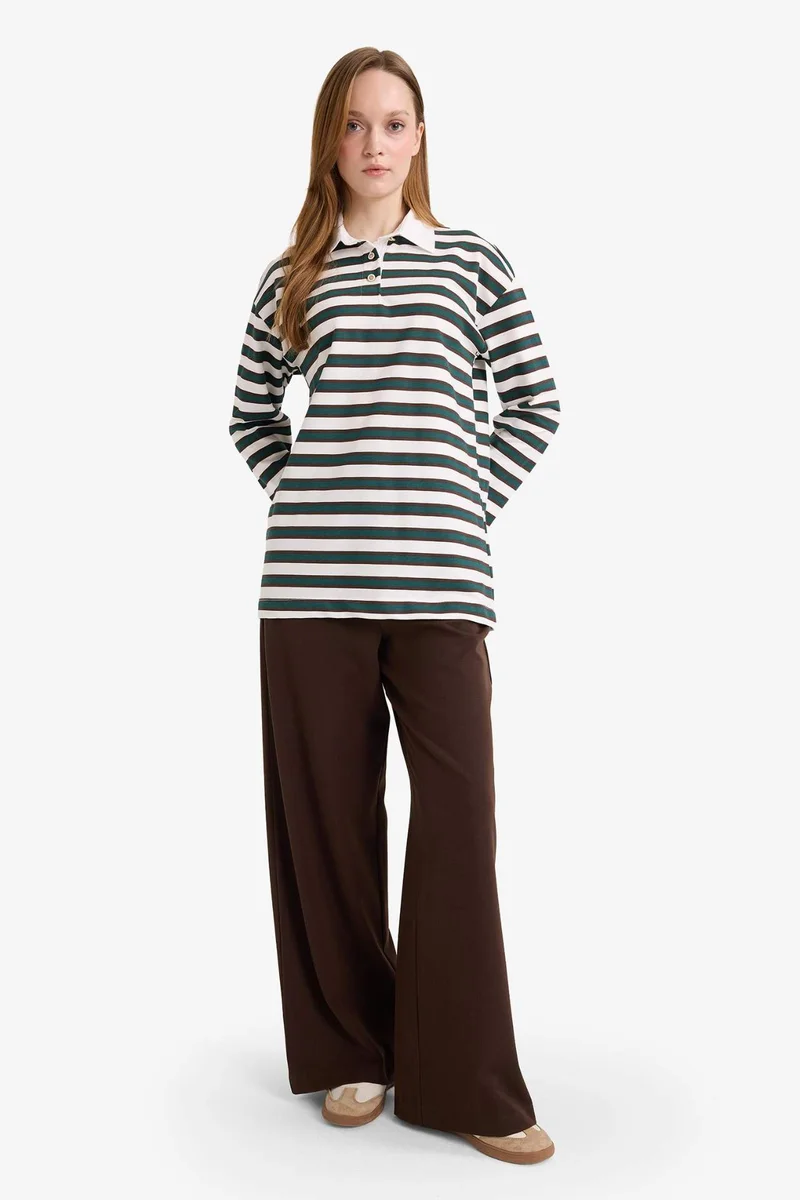 ديفاكتو Wide Straight Leg Trousers