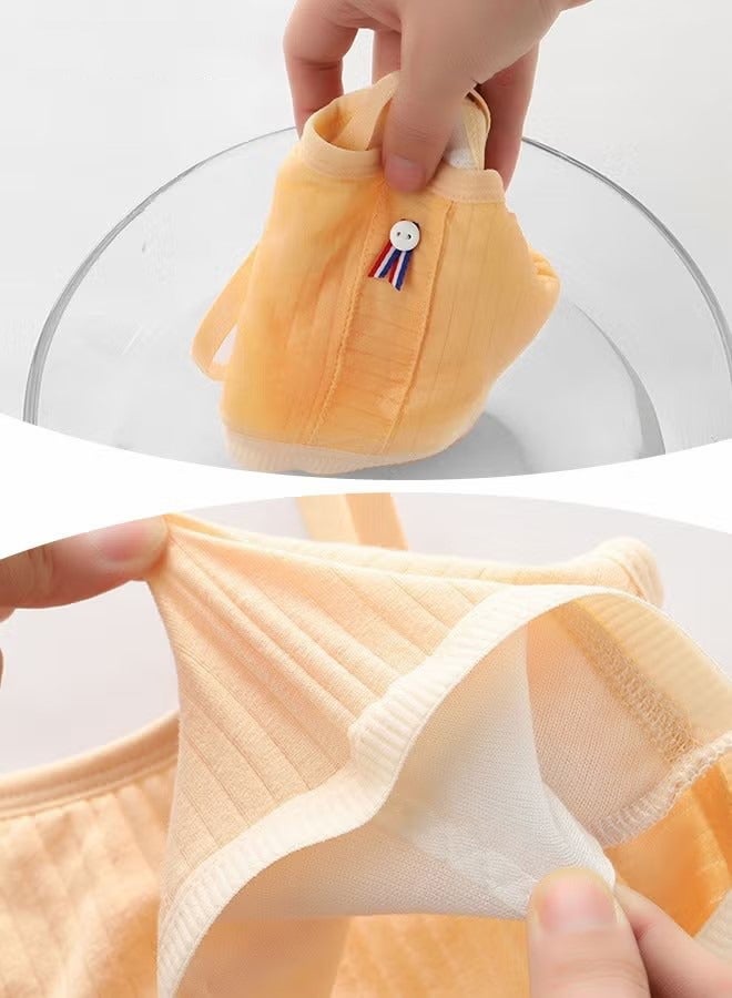 أخبار 5 قطع حمالة صدر تدريب للفتيات المراهقات بدون درزات من القطن حمالات صدر لاسلكية خفيفة الوزن قابلة للتهوية ملابس داخلية مرنة رفيعة وحمالات كتف قابلة للتعديل حمالات صدر مريحة للفتيات - Image 4