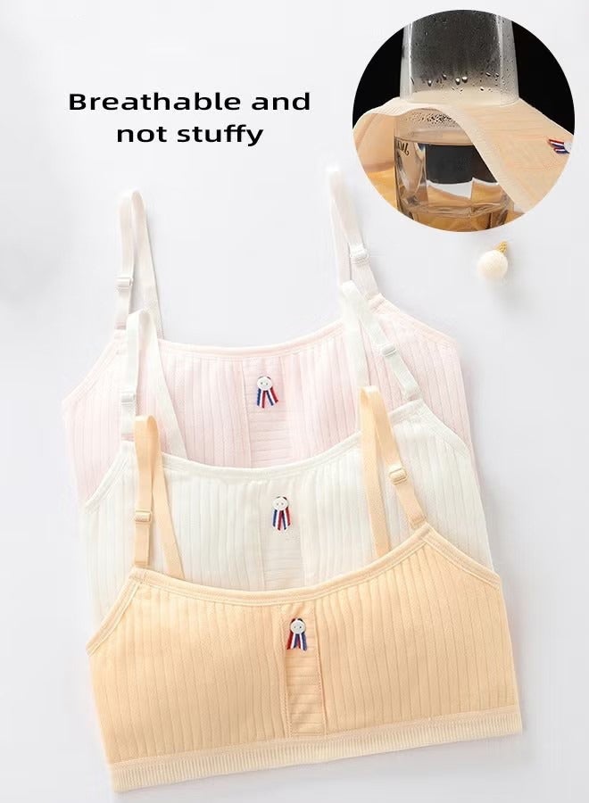 أخبار 5 قطع حمالة صدر تدريب للفتيات المراهقات بدون درزات من القطن حمالات صدر لاسلكية خفيفة الوزن قابلة للتهوية ملابس داخلية مرنة رفيعة وحمالات كتف قابلة للتعديل حمالات صدر مريحة للفتيات - Image 5