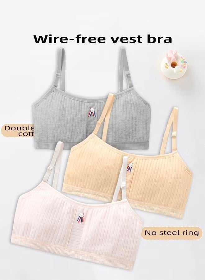 أخبار 5 قطع حمالة صدر تدريب للفتيات المراهقات بدون درزات من القطن حمالات صدر لاسلكية خفيفة الوزن قابلة للتهوية ملابس داخلية مرنة رفيعة وحمالات كتف قابلة للتعديل حمالات صدر مريحة للفتيات - Image 2