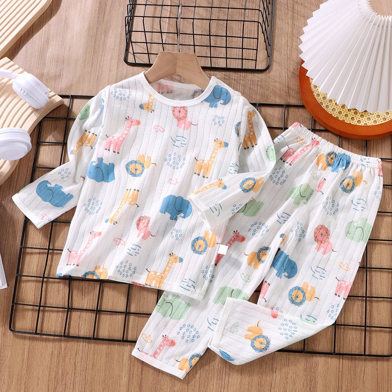 2024 New Childrens Cotton Pajama Set Animal combination 