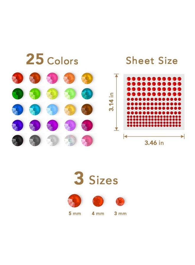 Nicpro Rhinestone Stickers 4125 PCS, Nicpro Self Adhesive Gems Stick on Face Body Hair Makeup Festival, Bling Jewels in 3 Size 25 Colors,25 Embellishments Sheet for Decorations Crafts Nail Card - Image 3