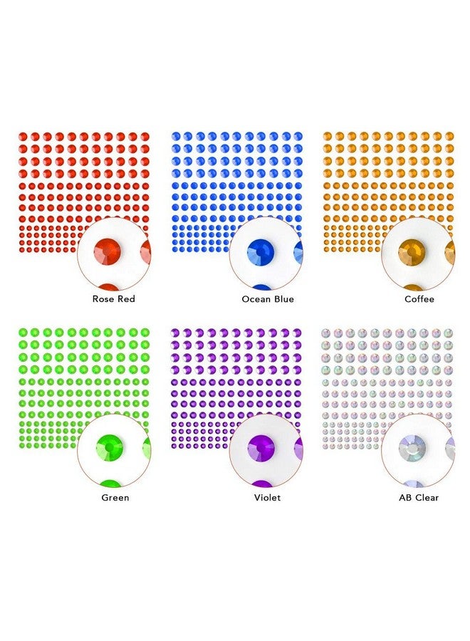 Nicpro Rhinestone Stickers 4125 PCS, Nicpro Self Adhesive Gems Stick on Face Body Hair Makeup Festival, Bling Jewels in 3 Size 25 Colors,25 Embellishments Sheet for Decorations Crafts Nail Card - Image 2