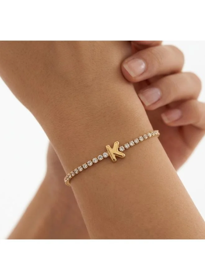 روفو Letter K Initial Tennis Bracelet