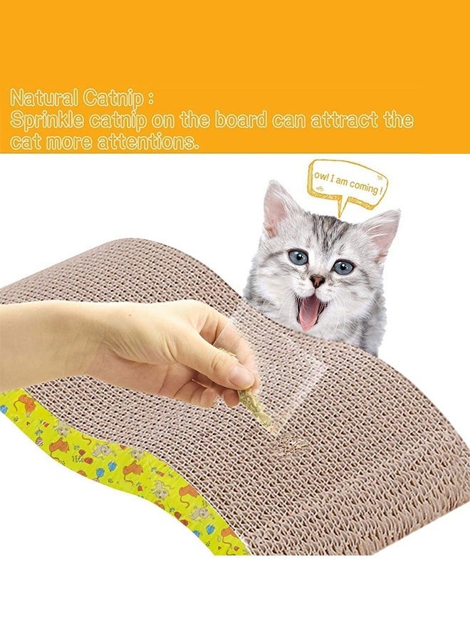 CATANES Cat Scratcher Cardboard Cat Scratch Pad with Premium Scratch Textures Design Durable Cat Scratching Pad Reversible - Image 3