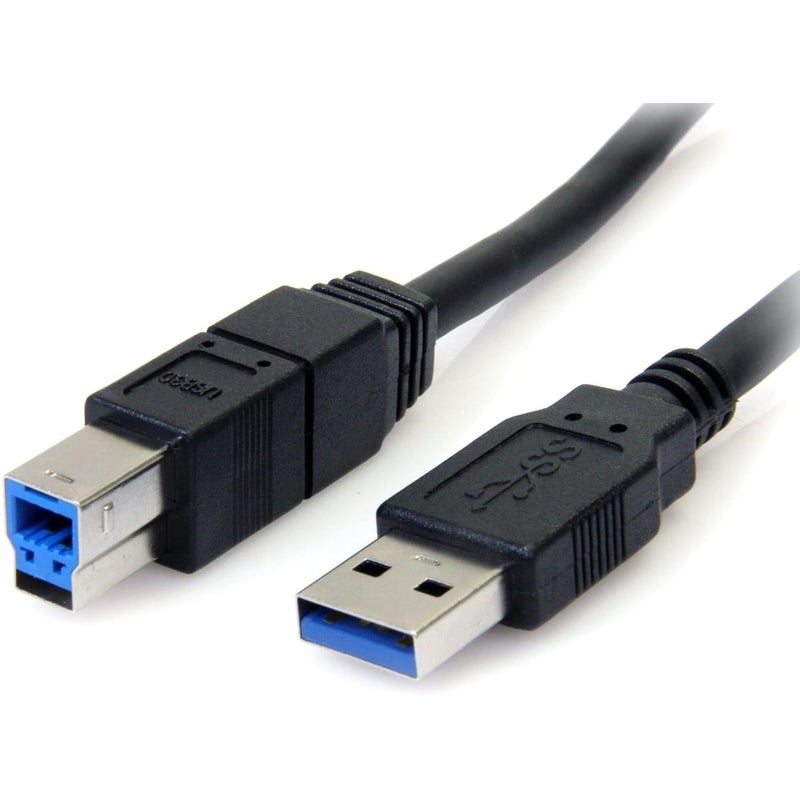 StarTechcom 6 ft  2m Black SuperSpeed USB 30 Cable A to B  USB 3 A m to USB 3 B m USB3SAB6BK