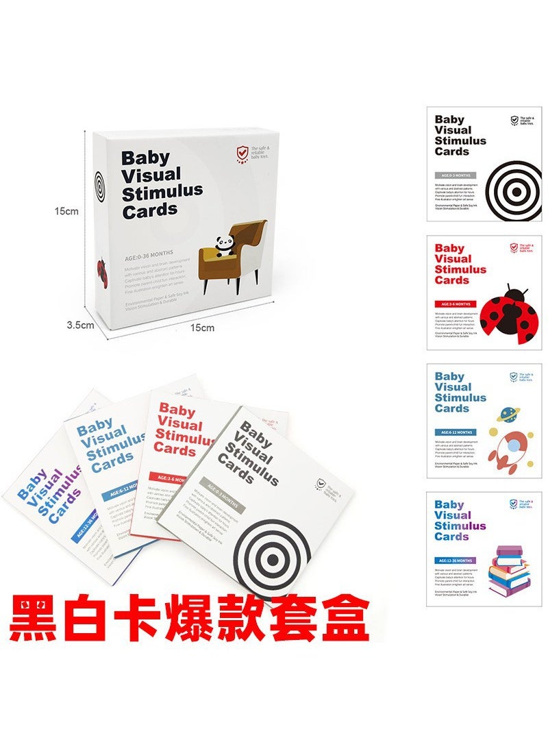 Free Shipping Black White Early Education Baby Visual Stimulation Large Card Educational Newborn Baby Toy [Domestic version] black and white card four in a box 