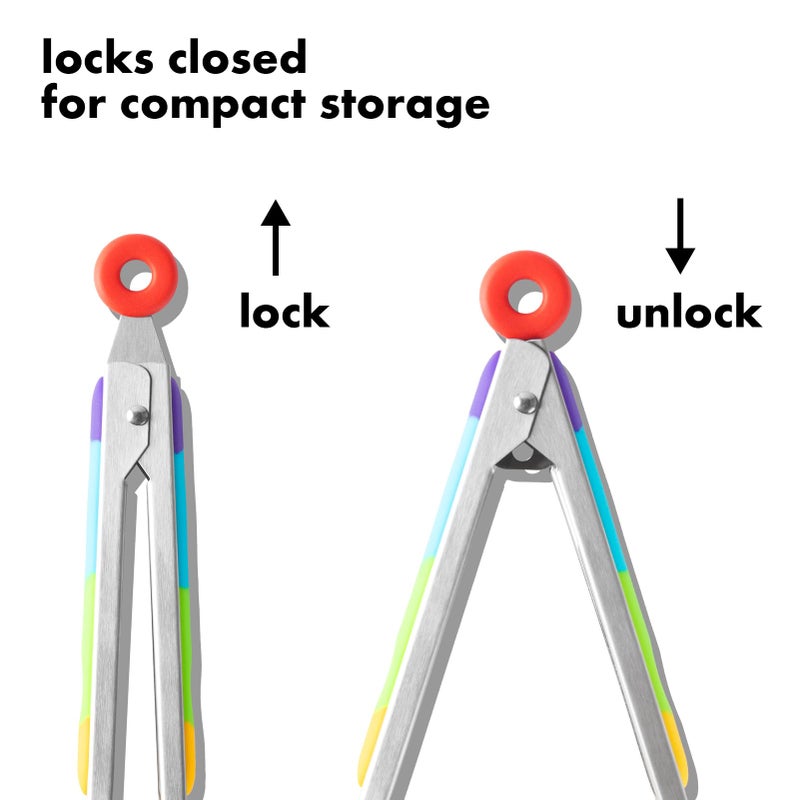 OYV Seamless Tongs for Cooking, One-Piece Design, Durable Heat Resistant Stainless Steel Tongs for Kitchen, Grill, BBQ, Salad, Dishwasher Safe, Metal Tongs Set (12" & 9") - Image 5