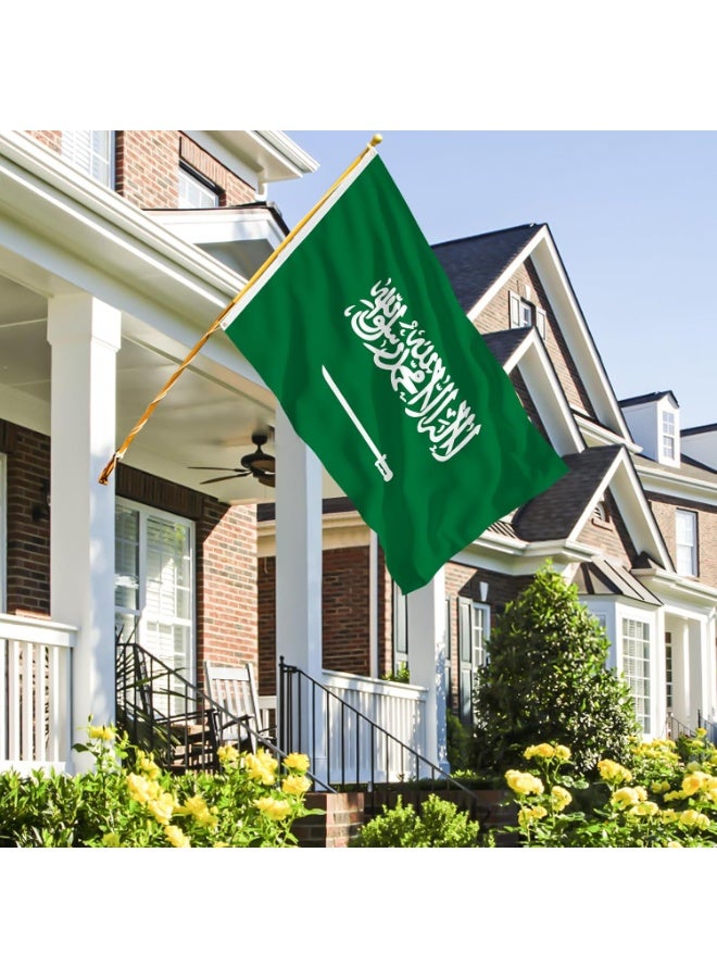 Saudi Arabia Flag 3×5 Ft – Polyester Banner with Grommets for Outdoor & FIFA World Cup 2026 Decor ⚽🇸🇦 - Image 3