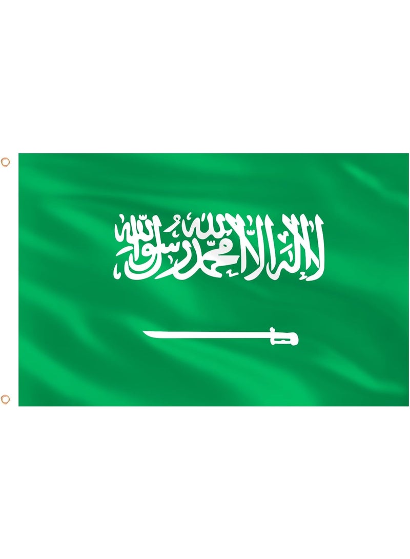 Saudi Arabia Flag 3×5 Ft – Polyester Banner with Grommets for Outdoor & FIFA World Cup 2026 Decor ⚽🇸🇦 - Image 4