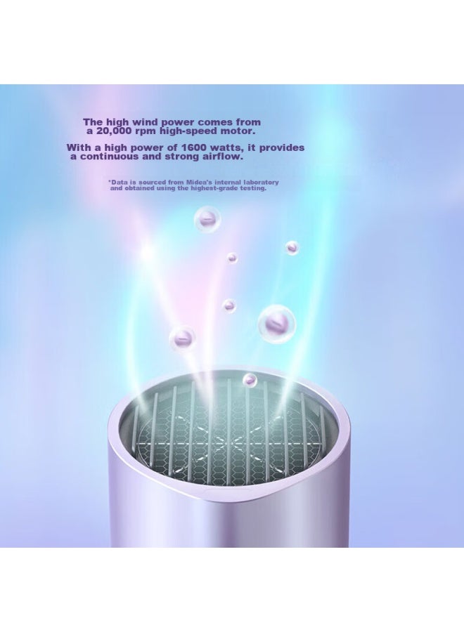 Midea 1.5 Billion Negative Ion Hair Dryer, Home Hair Care Blower, Home Appliance With National Subsidy, Mb-aj0504 Aurora Purple, Qixi Valentine's Day Gift - Image 2