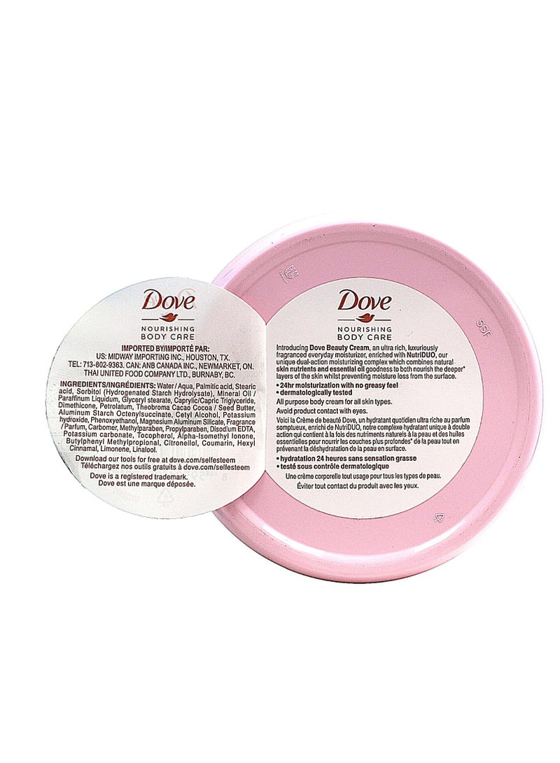 Dove Dove Nourishing Body Care, Face, Hand, and Body Beauty Cream for Normal to Dry Skin Lotion for Women with 24-Hour Moisturization, 6-Pack, 5.07 Oz Each Jar - Image 2