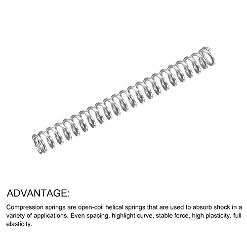 METALLIXITY Compression Springs (0.3x2mm OD,15mm Free Length) 30Pcs, 304 Stainless Steel Extension Spring - for Shop Home Repairs, DIY Projects, Silver Tone - Image 5