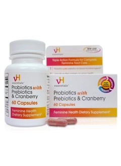 Probiotics With Prebiotics And Cranberry Feminine Health Supplement 60 Count