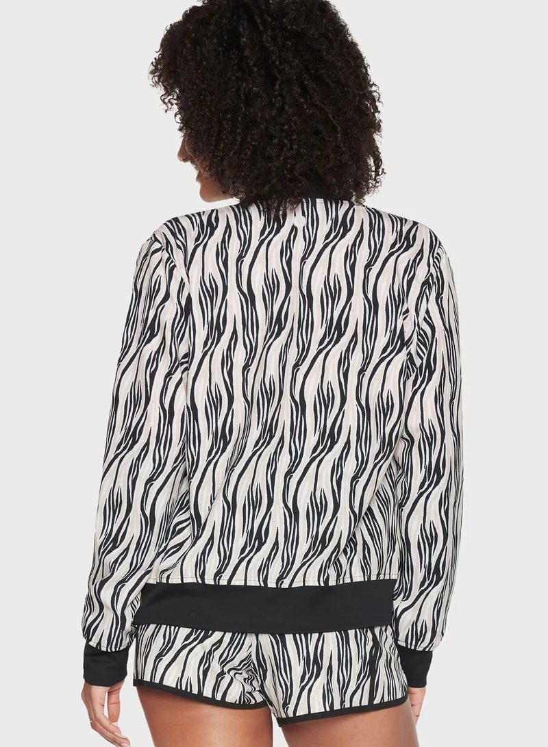 SKECHERS Dvf Movinf Zebra Reversible Bomber Jacket