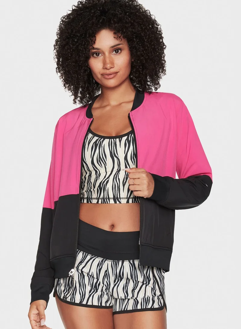 SKECHERS Dvf Movinf Zebra Reversible Bomber Jacket