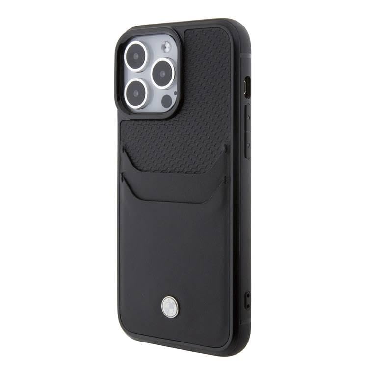 CG Mobile BMW for iPhone 15 Pro Max Case  Leather Cardslot Case  AntiScratch  Drop Resistant Protective Cover  Shockproof Full Slim Bumper Protection Back Cover for iPhone 15 Pro Max 67  Black - Image 2