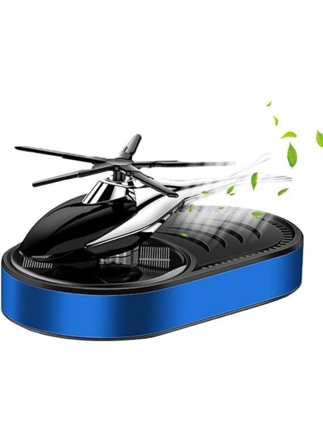 Generic Car Air freshener, Stylish Auto Helicopter Solar Car air Fragrance Rotating fan Perfume, Dashboard Accessories  - Image 1