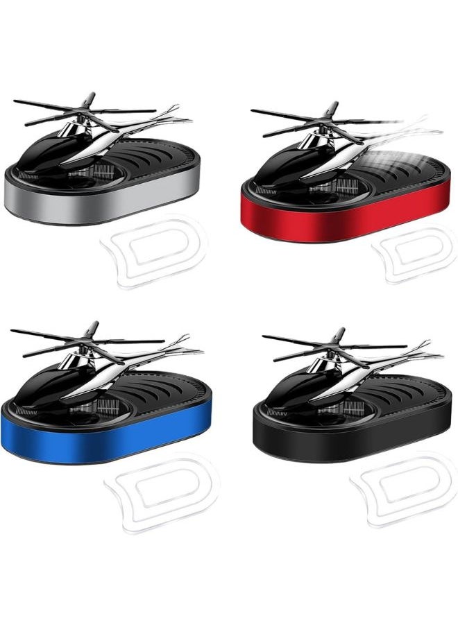 Generic Car Air freshener, Stylish Auto Helicopter Solar Car air Fragrance Rotating fan Perfume, Dashboard Accessories  - Image 2