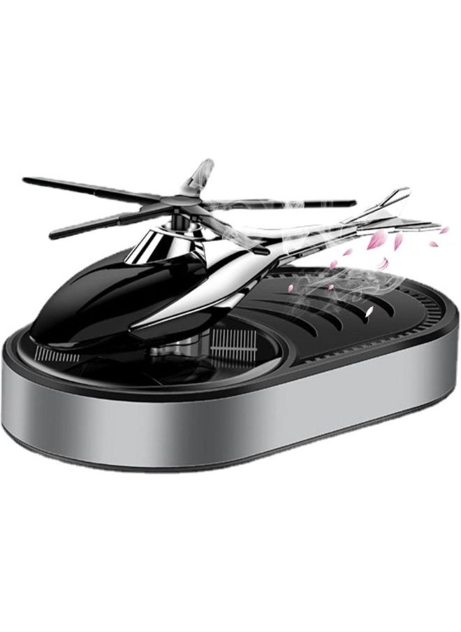 Generic Car Air freshener, Stylish Auto Helicopter Solar Car air Fragrance Rotating fan Perfume, Dashboard Accessories  - Image 5
