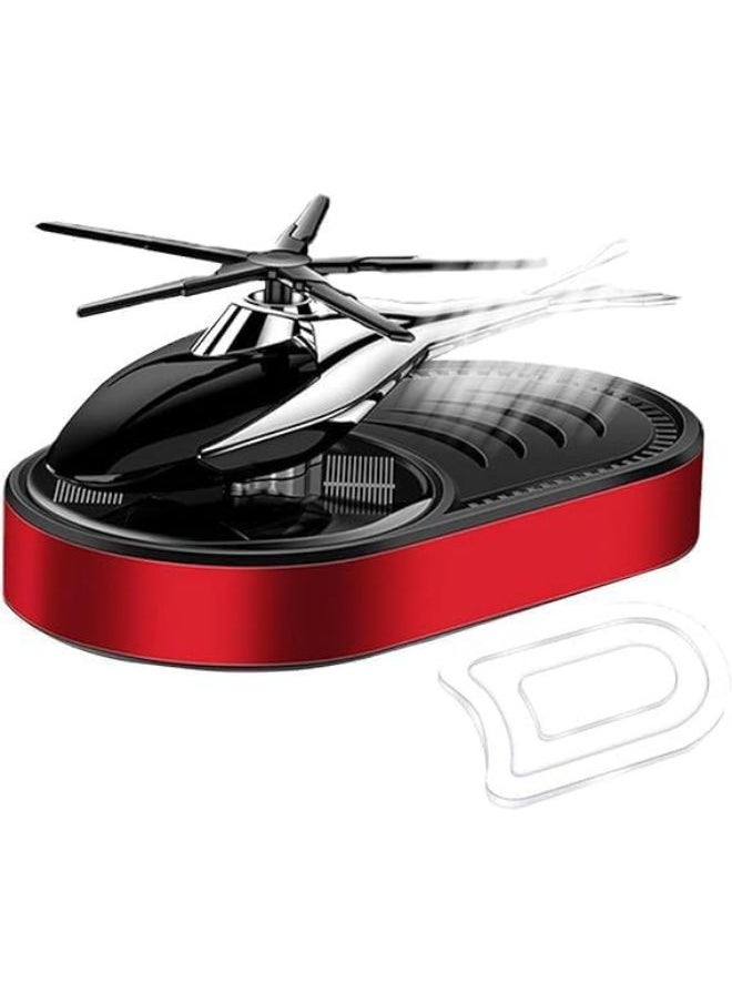 Generic Car Air freshener, Stylish Auto Helicopter Solar Car air Fragrance Rotating fan Perfume, Dashboard Accessories  - Image 4