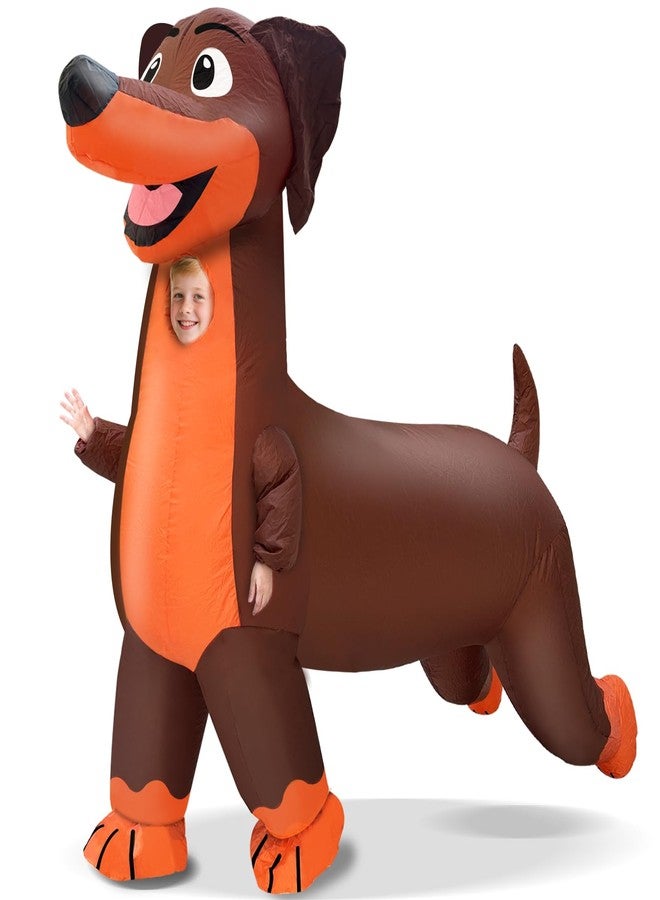 Camlinbo Halloween Four-Legged Dog Inflatable Costumes, Full Body Blow Up Costume for Kids, Funny Halloween Inflatable for Animal Cosplay Party - Image 1