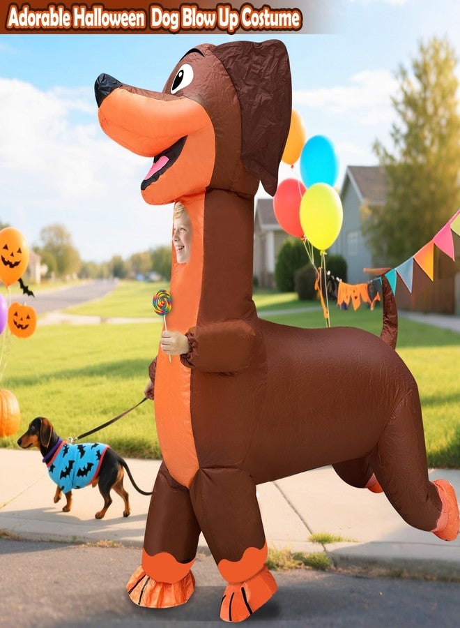 Camlinbo Halloween Four-Legged Dog Inflatable Costumes, Full Body Blow Up Costume for Kids, Funny Halloween Inflatable for Animal Cosplay Party - Image 5