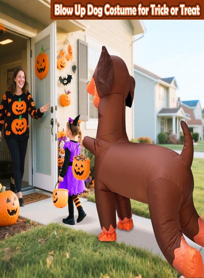 Camlinbo Halloween Four-Legged Dog Inflatable Costumes, Full Body Blow Up Costume for Kids, Funny Halloween Inflatable for Animal Cosplay Party - Image 4