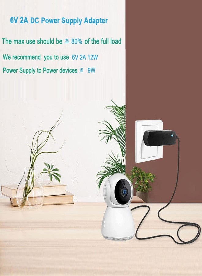 N.C NC 6V 2A Power Supply Adapter 100-240 AC to DC 6V 2A (2000mA) Power Adapter 6V Power Cord /5.5x2.5mm Compatible US Plug AC/DC Transformer - Image 4