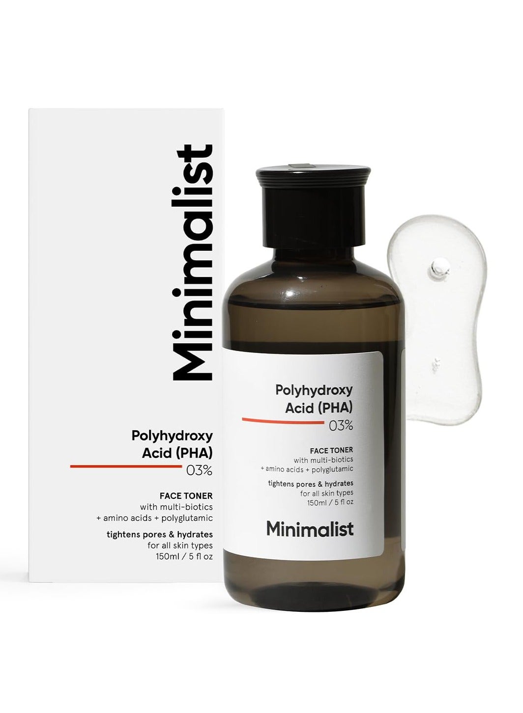 Minimalist Anti Acne PHA 3% Face Toner for Oily Skin | Pore Tightening & Mild Exfoliation For All Skin | Alcohol Free Hydrating Face Toner For Glowing Skin | 150 ml