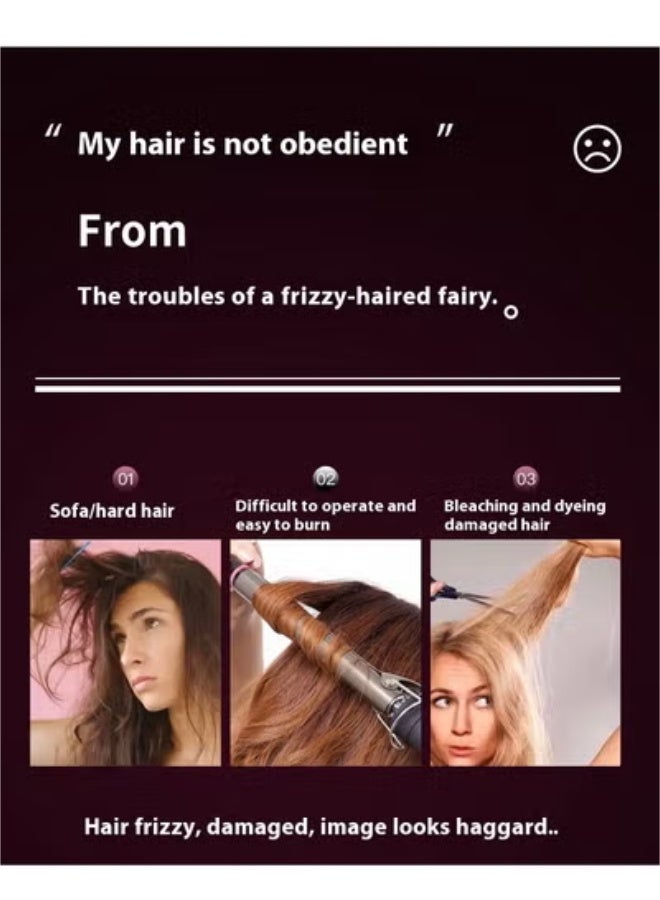 AirYoung Wireless Ionic Hair Straightening & Curling Brush with LCD Display, Blue Light Therapy, Rechargeable & Portable – Dual-Use Styling Tool for All Hair Types - Image 5