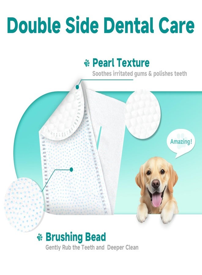 LULUMONSTER Pet Dental Finger Wipes for Dogs & Cats, Dog Teeth Cleaning Wipes Tooth Brushing Kit by Remove Plaque and Tartar & Freshens Breath Buildup No-Rinse Dog Finger Toothbrush Mint Flavor - Image 5