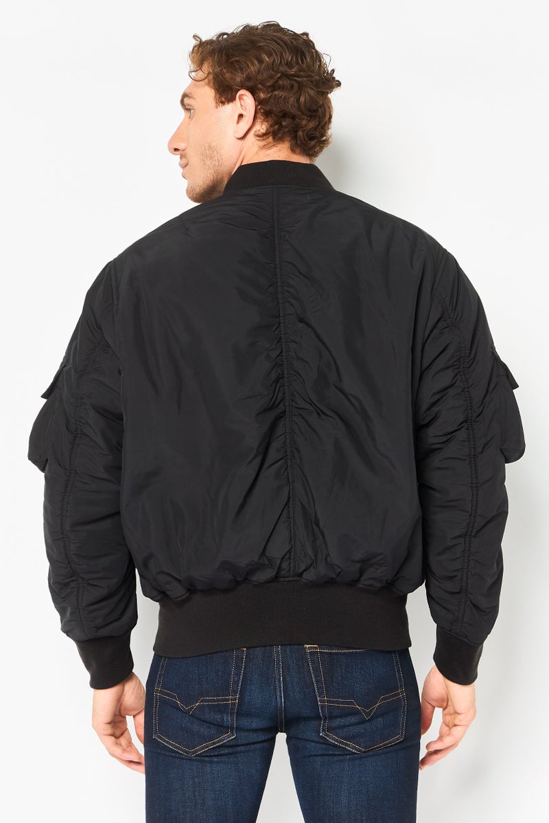 Selected Homme Men PlaIn Windbreaker Jacket, Black - Image 3