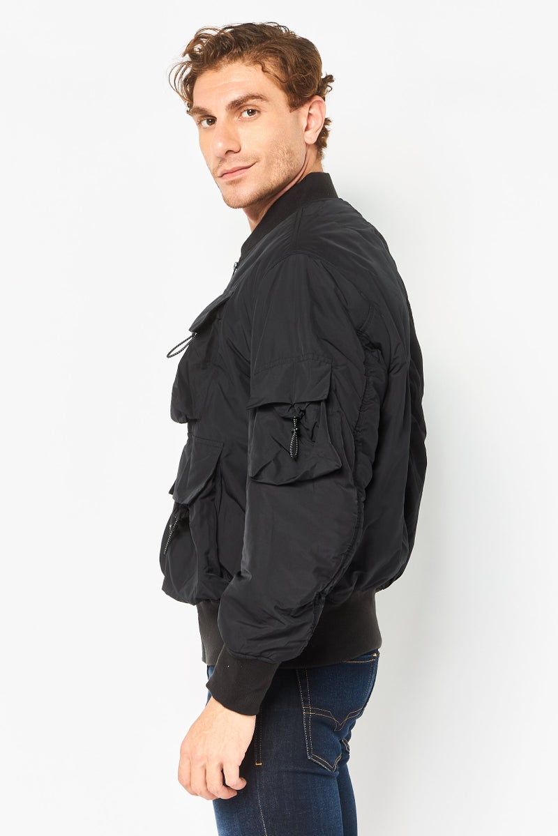 Selected Homme Men PlaIn Windbreaker Jacket, Black - Image 4