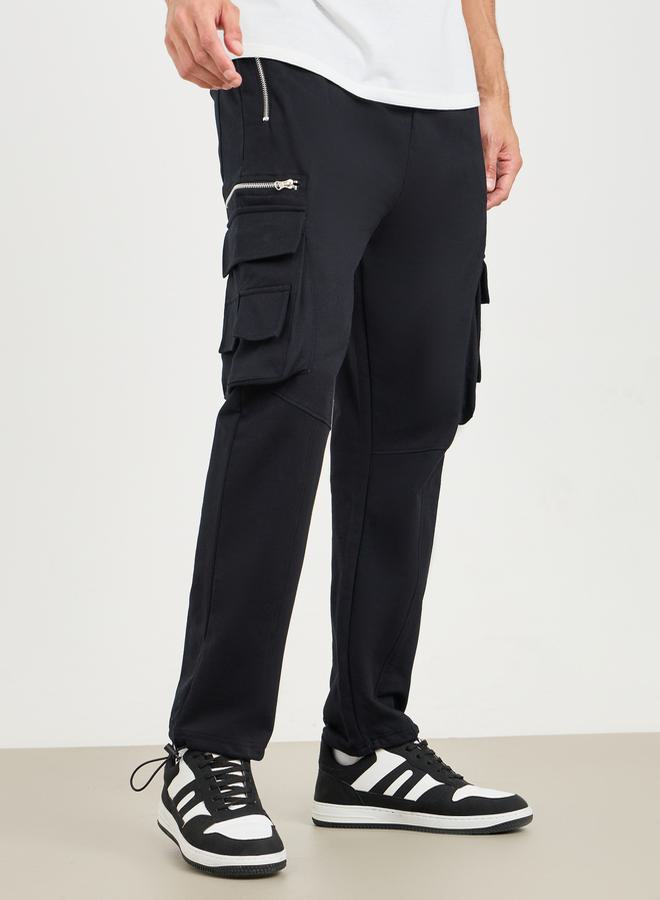 ستايلي بنطلون جوجر كارغو معدني بسحاب عادي - Image 1