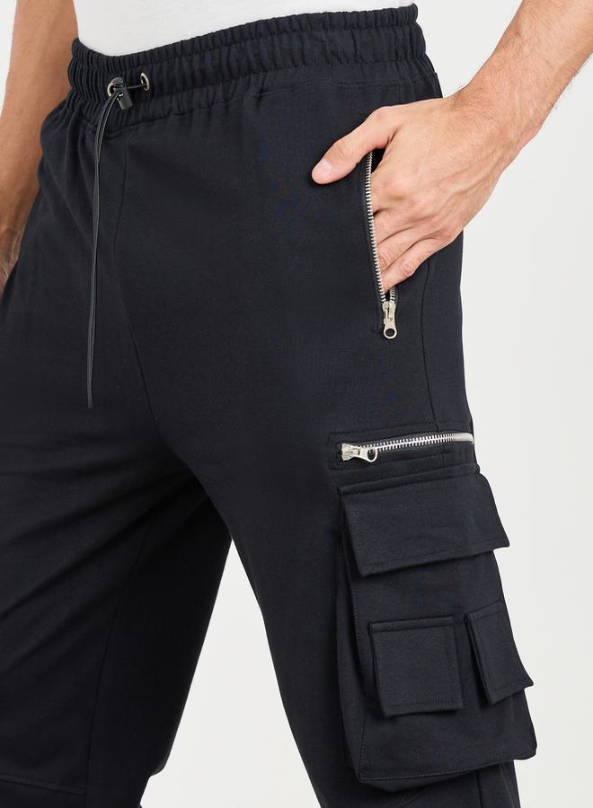 ستايلي بنطلون جوجر كارغو معدني بسحاب عادي - Image 4