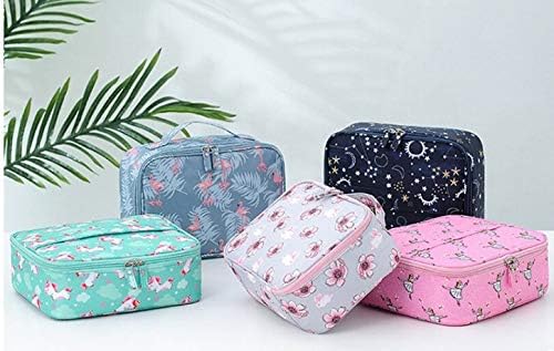 Mivira Travel Portable Cosmetic Makeup Case Organizer Travelling Storage Pouch Bag for Women with Handle - Image 4