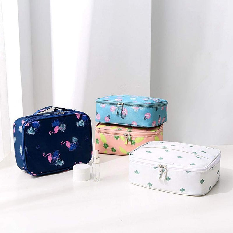 Mivira Travel Portable Cosmetic Makeup Case Organizer Travelling Storage Pouch Bag for Women with Handle - Image 5