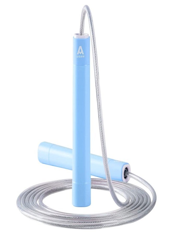 ديلي حبل قفز خشبي للأطفال من ديلي، مزين برسومات كرتونية، مناسب لتلاميذ رياض الأطفال من الأولاد والبنات، قابل للتعديل، لون أزرق، رقم الموديل 18702 - Image 2