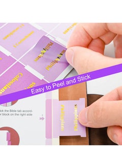 VANRA Bible Tabs For Women Bible Journaling Supplies Large Print 96 Tabs In Total For Old And New Testament Studying With Blank Laminated Bible Tabs Gold Lettering  - Image 3