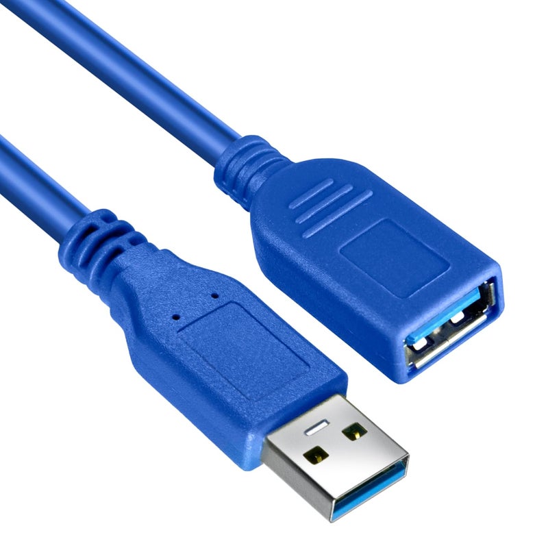 Storite كابل تمديد USB 3.0 ذكر إلى أنثى بسرعة عالية 1.5M 5Gbps لنقل البيانات للوحة المفاتيح، الفأرة، محرك الفلاش، القرص الصلب، الطابعة والمزيد - أزرق - Image 3
