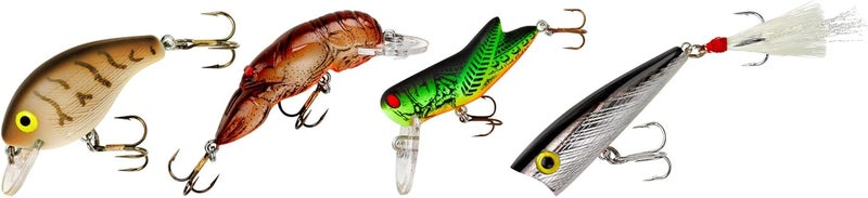 Rebel Lures Classic Critters Crankbait Fishing Lures 4-Pack - Includes Teeny Pop-R, Crickhopper, Teeny Wee Crawfish, and Super Teeny Wee-R - Image 2