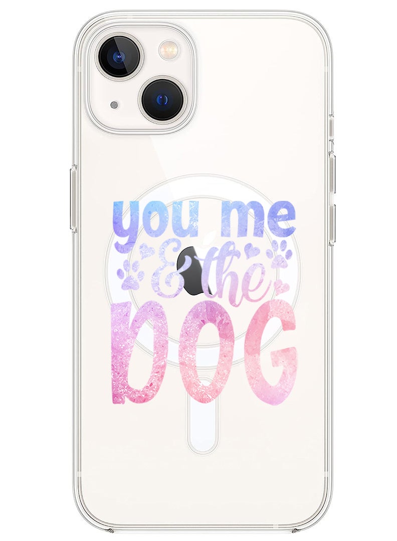 Theodor Magnetic Case for iPhone 13 6.1-inch Compatible with MagSafe Wireless Charging, Shockproof Phone Bumper Cover You me and the dog copy - Image 1